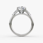 Load image into Gallery viewer, Cushion Cut - Plain Band - Cluster Ring - 14 K Gold

