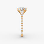 Load image into Gallery viewer, Cushion Cut - Pave Band - Cluster Ring - 14 K Gold
