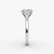 Princess Cut - Plain Band - Cluster Ring - 14 K Gold