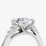 Load image into Gallery viewer, Princess Cut - Plain Band - Cluster Ring - 14 K Gold
