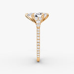 Load image into Gallery viewer, Pear Cut - Pave Band - Cluster Ring - 14 K Gold
