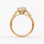 Load image into Gallery viewer, Pear Cut - Pave Band - Cluster Ring - 18 K Gold
