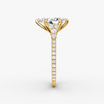 Load image into Gallery viewer, Pear Cut - Pave Band - Cluster Ring - 18 K Gold
