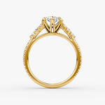 Load image into Gallery viewer, Pear Cut - Pave Band - Cluster Ring - 18 K Gold
