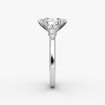 Load image into Gallery viewer, Oval Cut - Plain Band - Cluster Ring - 14 K Gold
