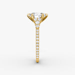 Load image into Gallery viewer, Oval Cut - Pave Band - Cluster Ring - 14 K Gold
