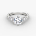 Load image into Gallery viewer, Cushion Cut - Plain Band - Cluster Ring - 18 K Gold
