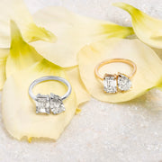 3.5 Carat Toi et Moi Engagement Ring - Emerald & Pear