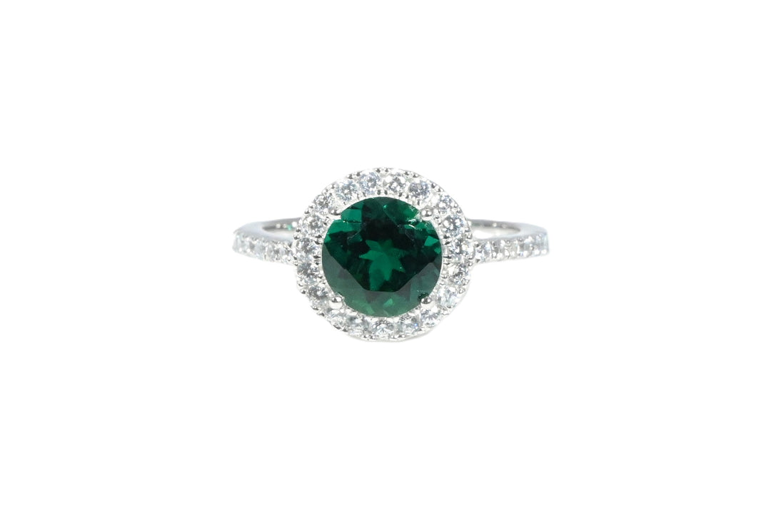 Emerald Studded 925 Sterling Silver Ring