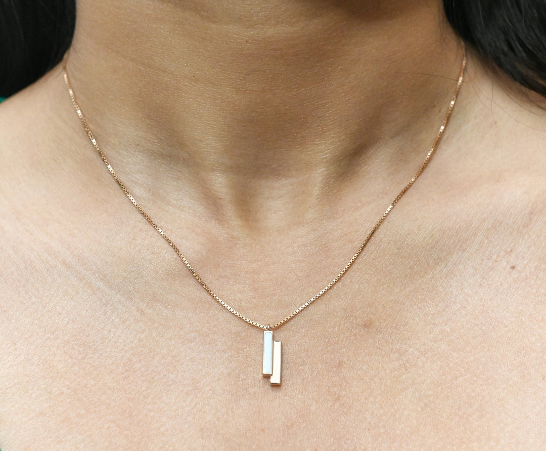 Mother of Pearl Necklace - 18 Carat Gold