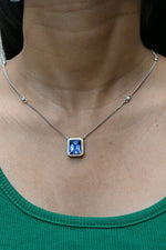 Load image into Gallery viewer, Amethyst Studded 925 Sterling Silver Necklace
