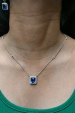 Load image into Gallery viewer, Amethyst Studded 925 Sterling Silver Necklace
