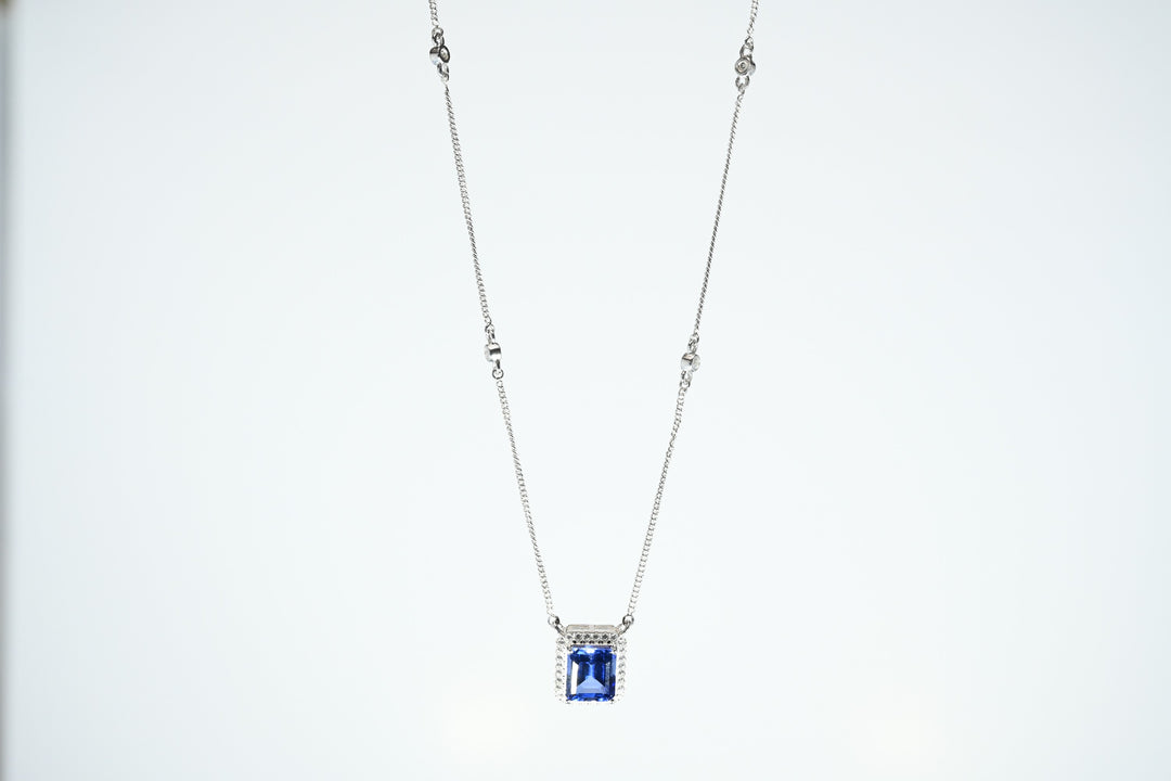 Amethyst Studded 925 Sterling Silver Necklace