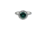 Load image into Gallery viewer, Emerald Studded 925 Sterling Silver Ring
