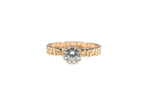 Load image into Gallery viewer, Versace inspired 18 Carat Gold Solitaire Ring - AAA Rated Cubic Zirconia
