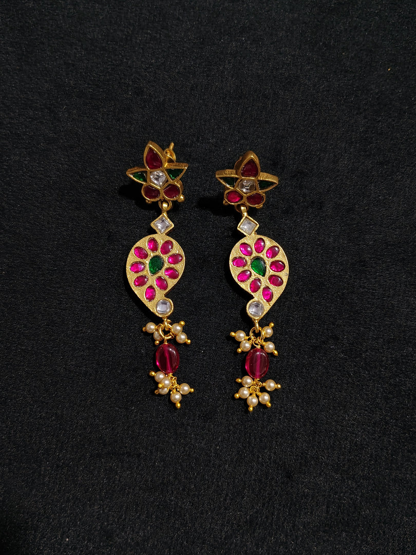 Kundan Earrings – Solid 925 Sterling Silver 16 Gram