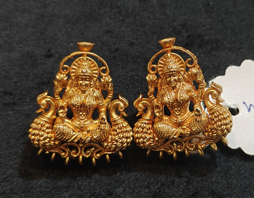 Temple Jewellery Lakshmi – Solid 925 Sterling Silver Earrings (19g)