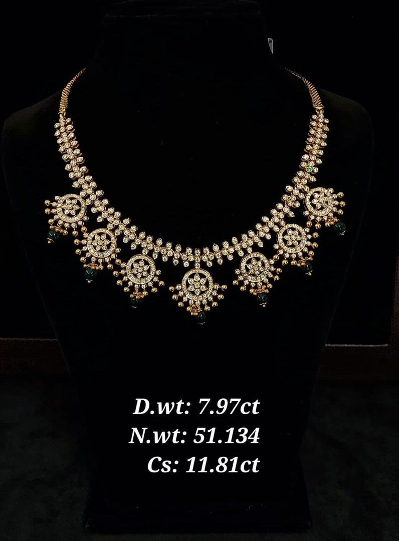 Elegant Floral Cascade Necklace – 925 Silver with AAA Cubic Zirconia