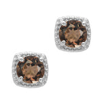 Load image into Gallery viewer, Round Pink Amethyst 925 Sterling Silver Earring
