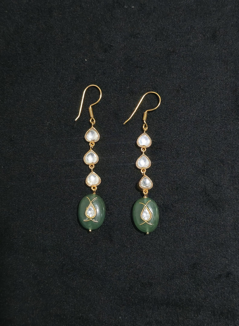 Kundan Earrings – Solid 925 Sterling Silver 10 Gram