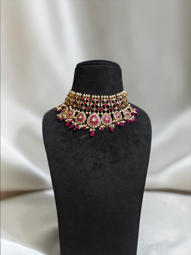 Kundan Necklace – Solid 925 Sterling Silver 114 Gram