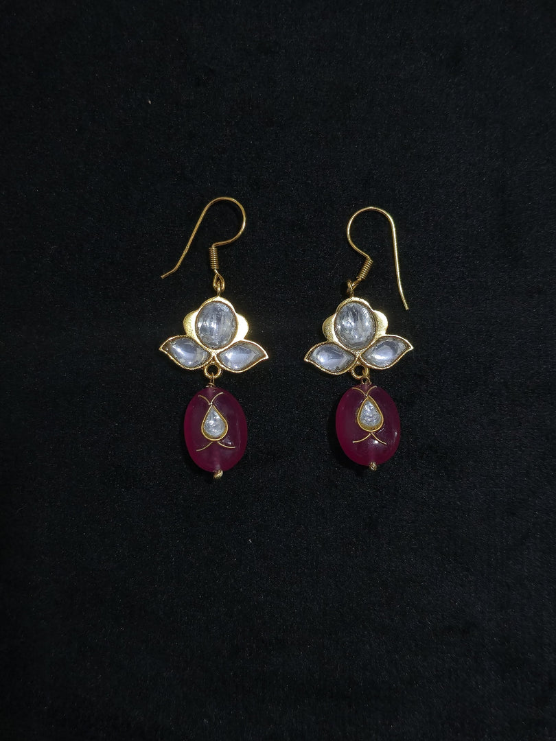 Kundan Earrings – Solid 925 Sterling Silver 13 Gram