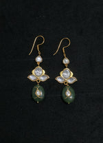 Load image into Gallery viewer, Kundan Earrings – Solid 925 Sterling Silver 14 Gram