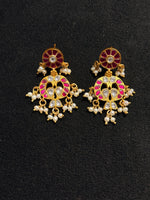 Load image into Gallery viewer, Kundan Earrings – Solid 925 Sterling Silver 16 Gram