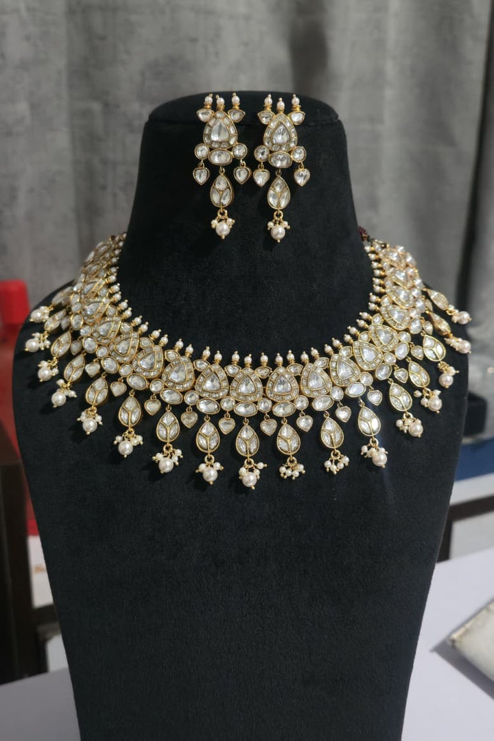 Kundan Necklace – Solid 925 Sterling Silver 185 Gram