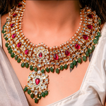 Load image into Gallery viewer, Kundan Necklace – Solid 925 Sterling Silver 190 Gram