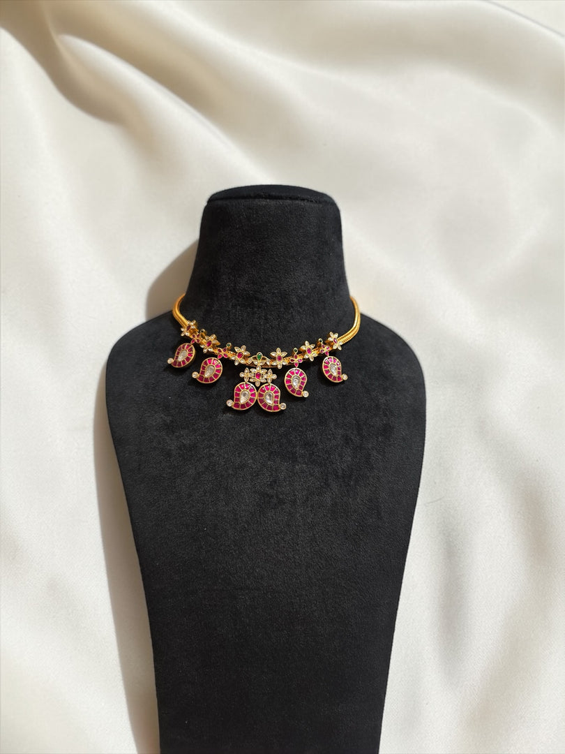 Kundan Necklace – Solid 925 Sterling Silver 71 Gram
