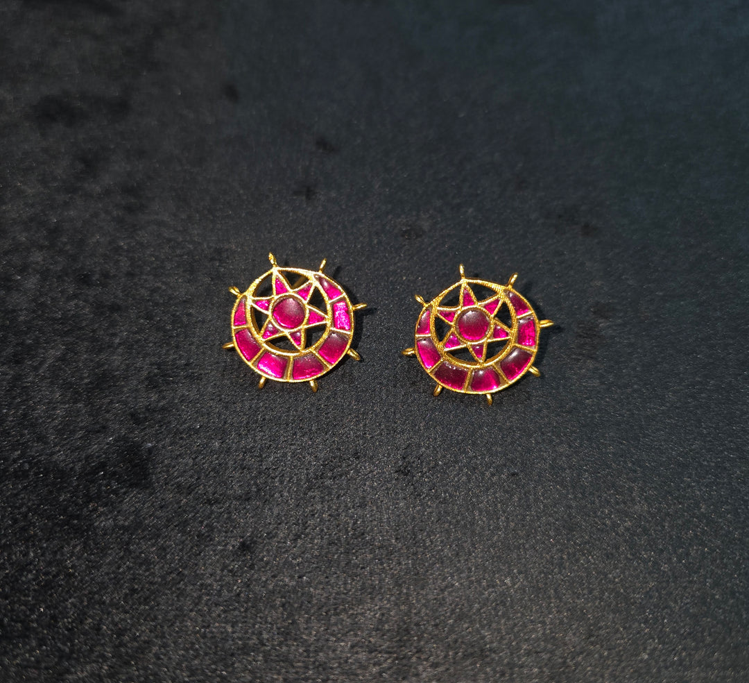 Kundan Earrings – Solid 925 Sterling Silver 9.5 Gram