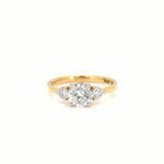 Load image into Gallery viewer, &#39;14 Carat Gold - IGI Certified 1.49 Carat Lab Grown Solitaires - Three Stone Ring - Engagement Ring

