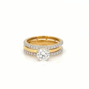 1.72 Carat Double Band Engagement Ring
