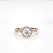 1.47 Carat Halo Engagement Ring