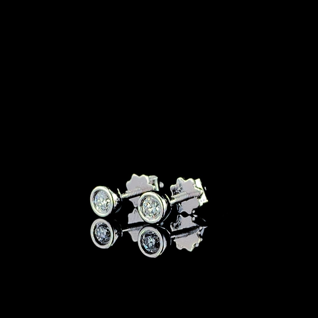 Earrings - 14 Carat Gold - IGI Certified 0.2 Carat Lab Grown Diamonds- VVS E Colour