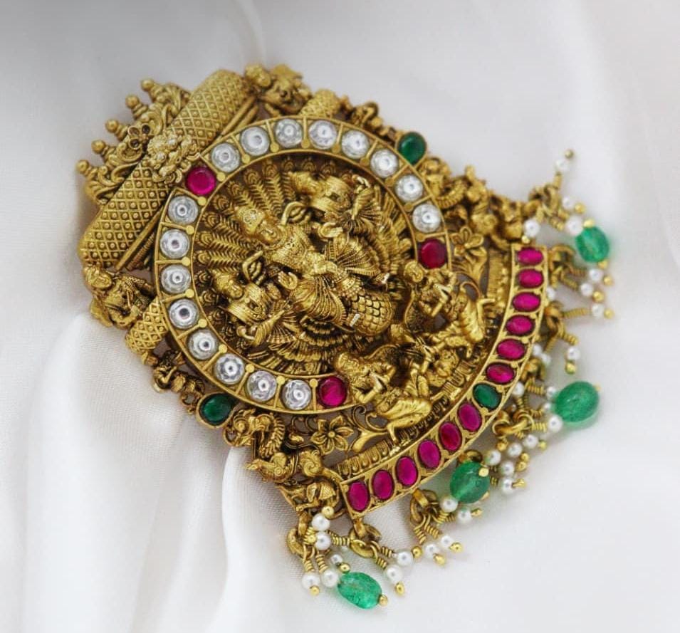 Temple Jewellery Ram Darbaar Pendant – Solid 925 Sterling Silver 80 Grams