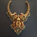 Load image into Gallery viewer, Temple Jewellery Radha Krishna – Solid 925 Sterling Silver Necklace 170 Grams