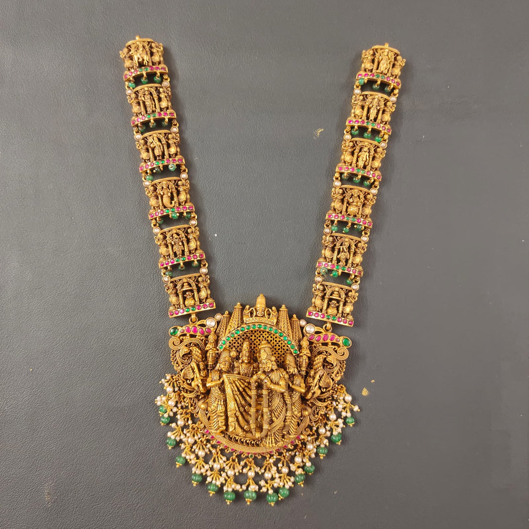 Temple Jewellery Goddess Vivaah – Solid 925 Sterling Silver Necklace 220  Grams