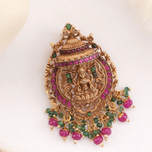 Temple Jewellery Ram Darbaar Pendant – Solid 925 Sterling Silver 60 Grams