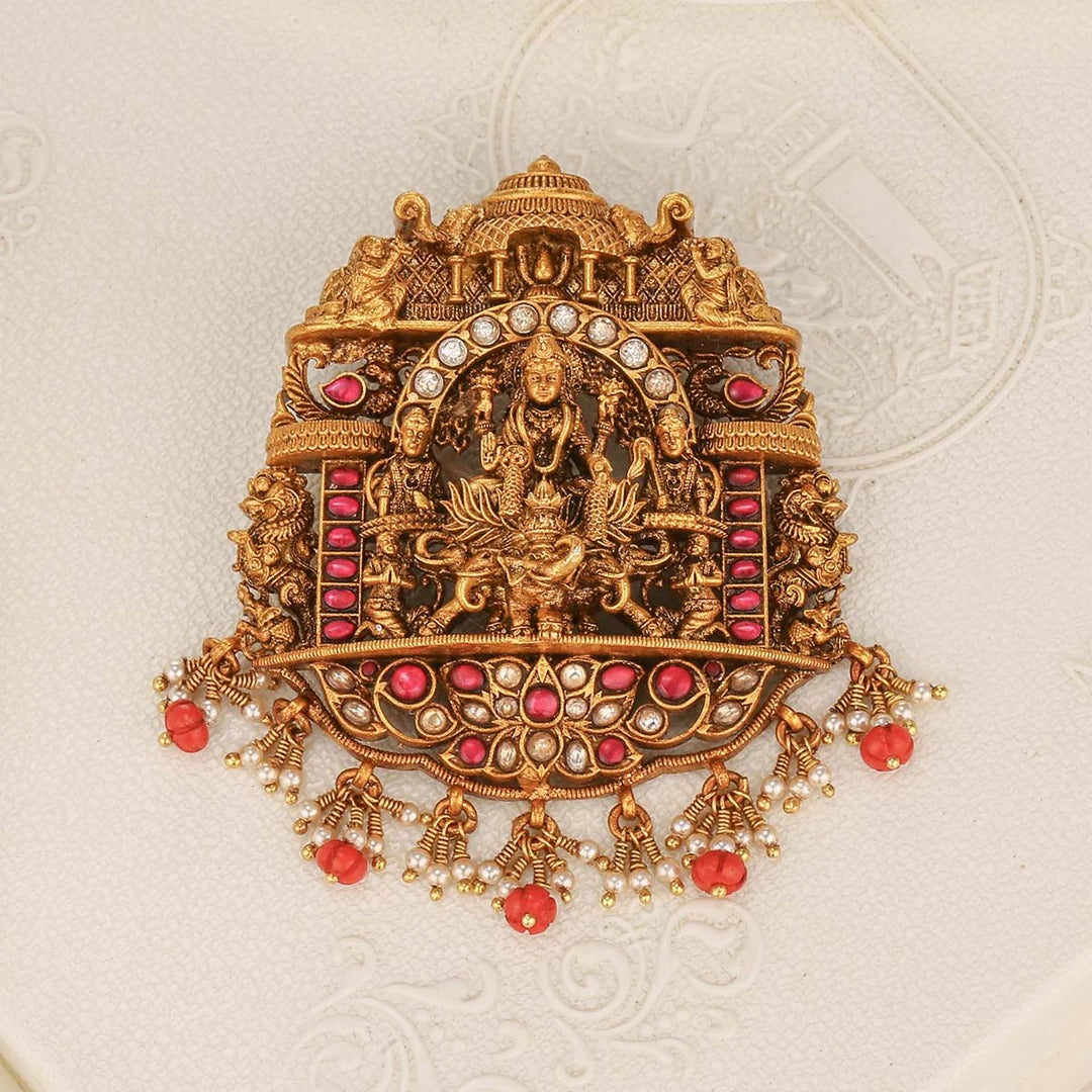Temple Jewellery Pendant – Solid 925 Sterling Silver 80 Grams