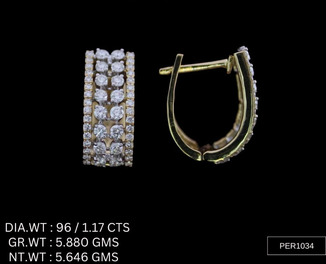 Hoop Earrings – 925 Silver with AAA Cubic Zirconia