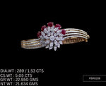 Load image into Gallery viewer, Floral Statement Bracelet – 925 Silver with AAA Cubic Zirconia