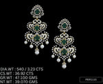 Load image into Gallery viewer, Regal Emerald Bloom Stud Earrings – 925 Silver with AAA Cubic Zirconia
