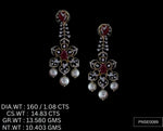 Load image into Gallery viewer, Ruby Stud Earrings – 925 Silver with AAA Cubic Zirconia