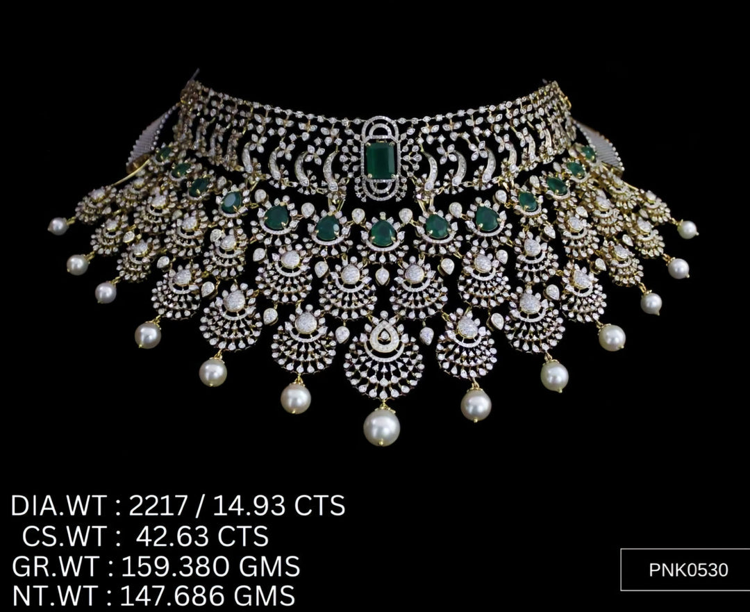 Statement Choker Necklace – 925 Silver with AAA Cubic Zirconia