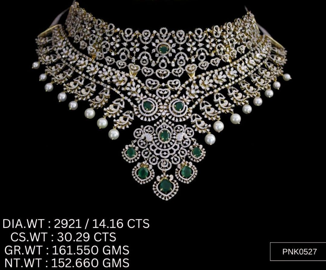 Statement Choker Necklace – 925 Silver with AAA Cubic Zirconia