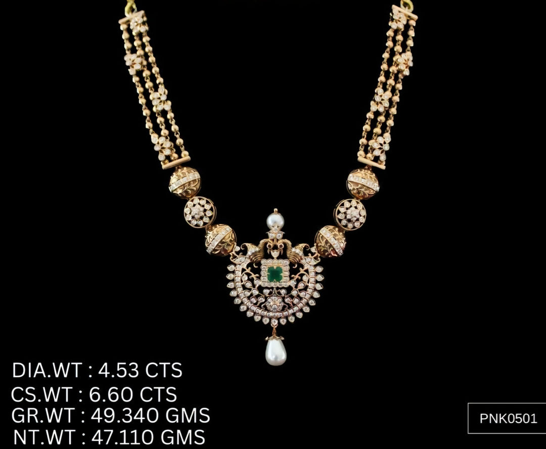 Statement Necklace – 925 Silver with AAA Cubic Zirconia