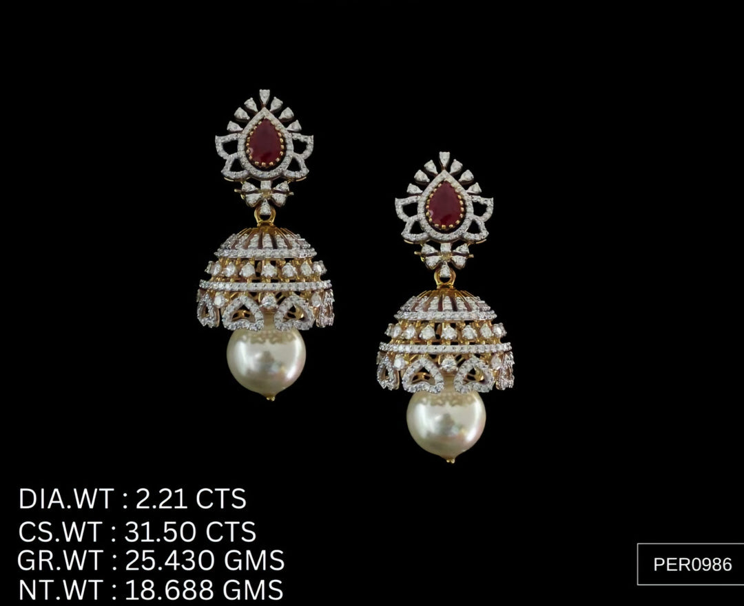 Ruby Stud Earrings – 925 Silver with AAA Cubic Zirconia
