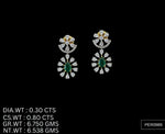 Load image into Gallery viewer, Emerald Stud Earrings – 925 Silver with AAA Cubic Zirconia